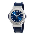 Hublot Classic Fusion Automatic Blue Sunray Dial Titanium 565.NX.7170.LR Replica