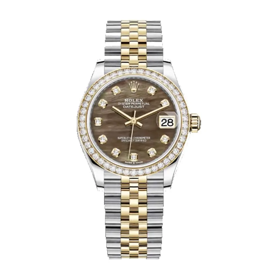 rolex-datejust-black-mop-steel-black-gold-36mm-116233 Rolex Datejust 116233 Brown Dial Jubilee Replica